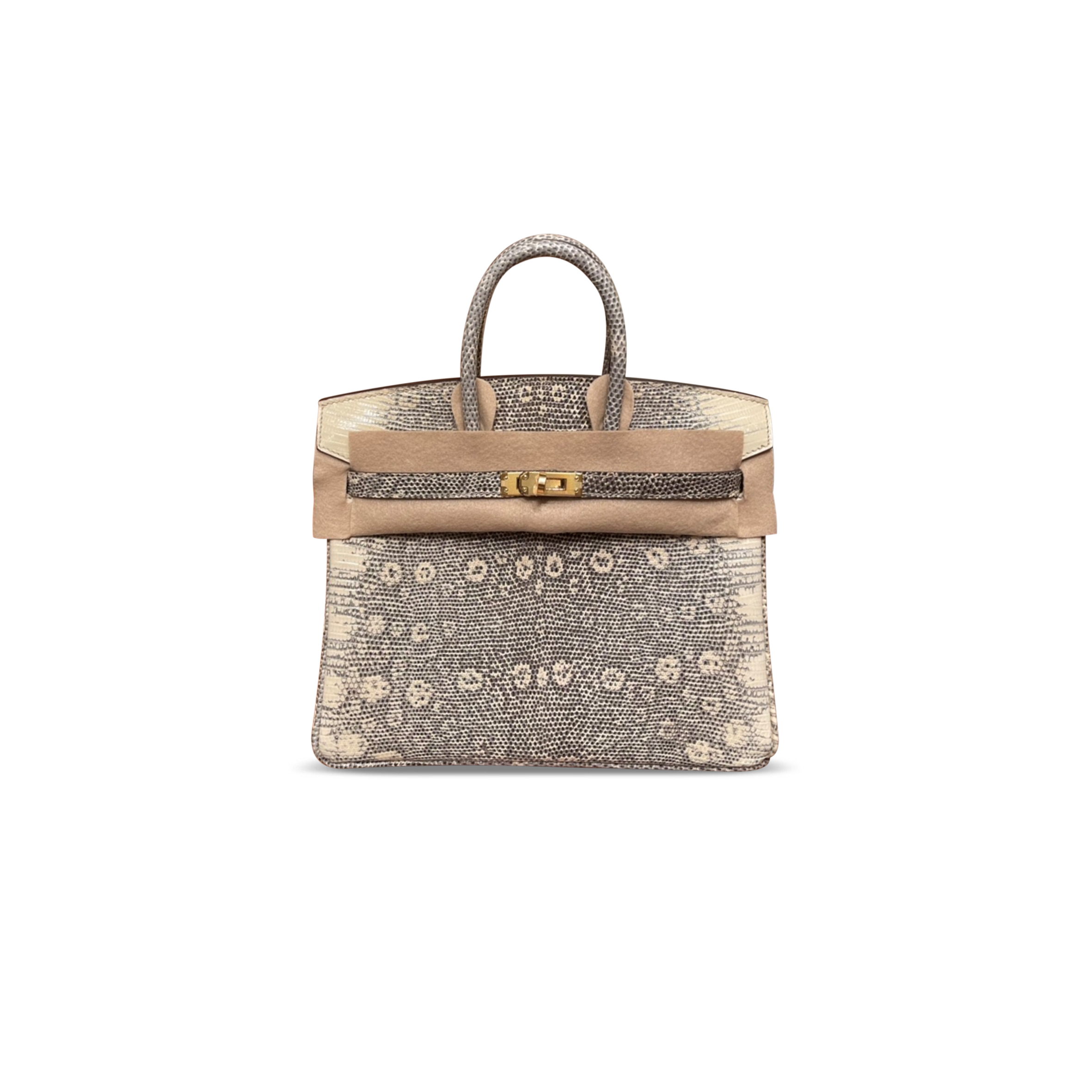 H**mes MASTER BIRKIN 25 LIZARD NATURAL GRADIENT GOLD HARDWARE (25*20*13cm)